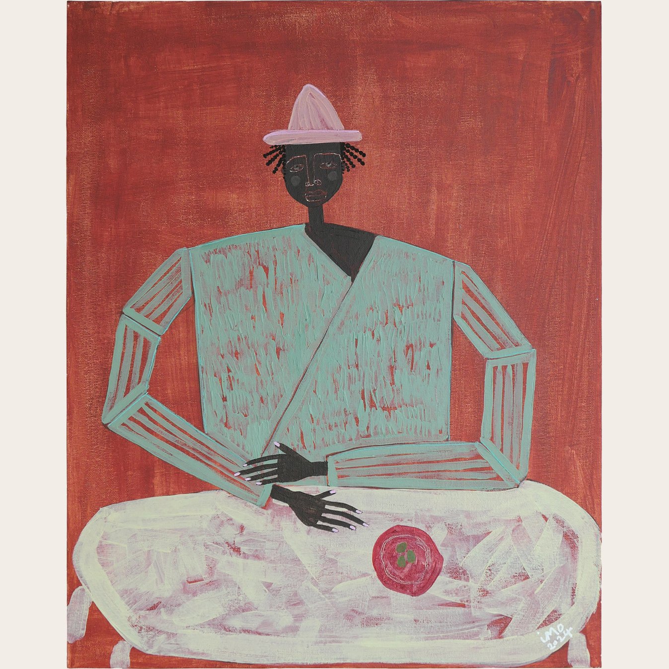 Ibi Meier-Oruitemeka
'Untitled', 2024 |
Painting, Acrylic on Canvas Board |
50.8 x 40.6cm / 20˝ x 16˝
(SOLD)