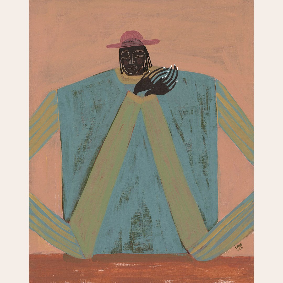 Ibi Meier-Oruitemeka
'Talk To Me (No. 3)', 2024 |
Painting, Acrylic on Canvas Board |
50.8 x 40.6cm (20" x 16")
(SOLD)