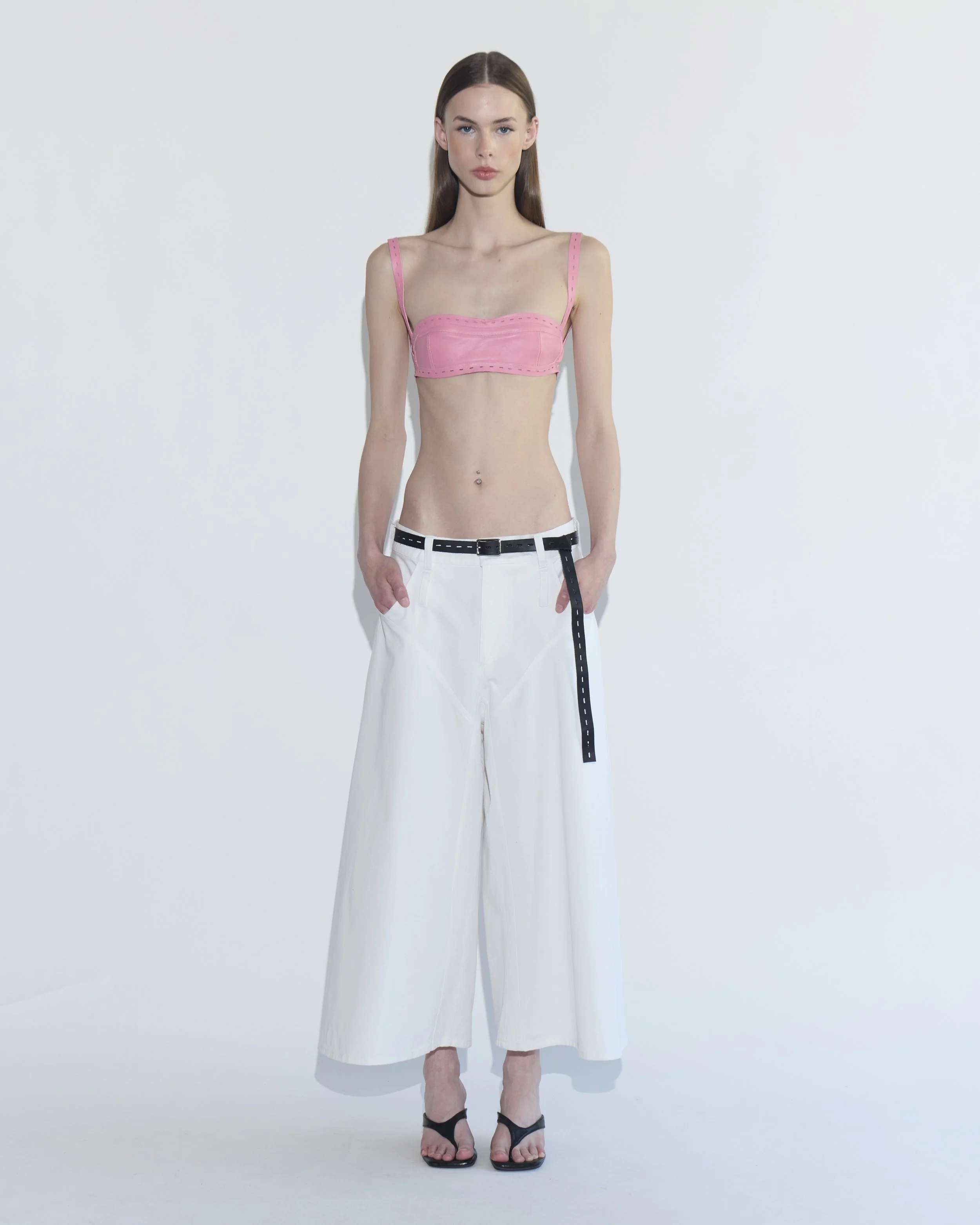 5.0 leather bra top