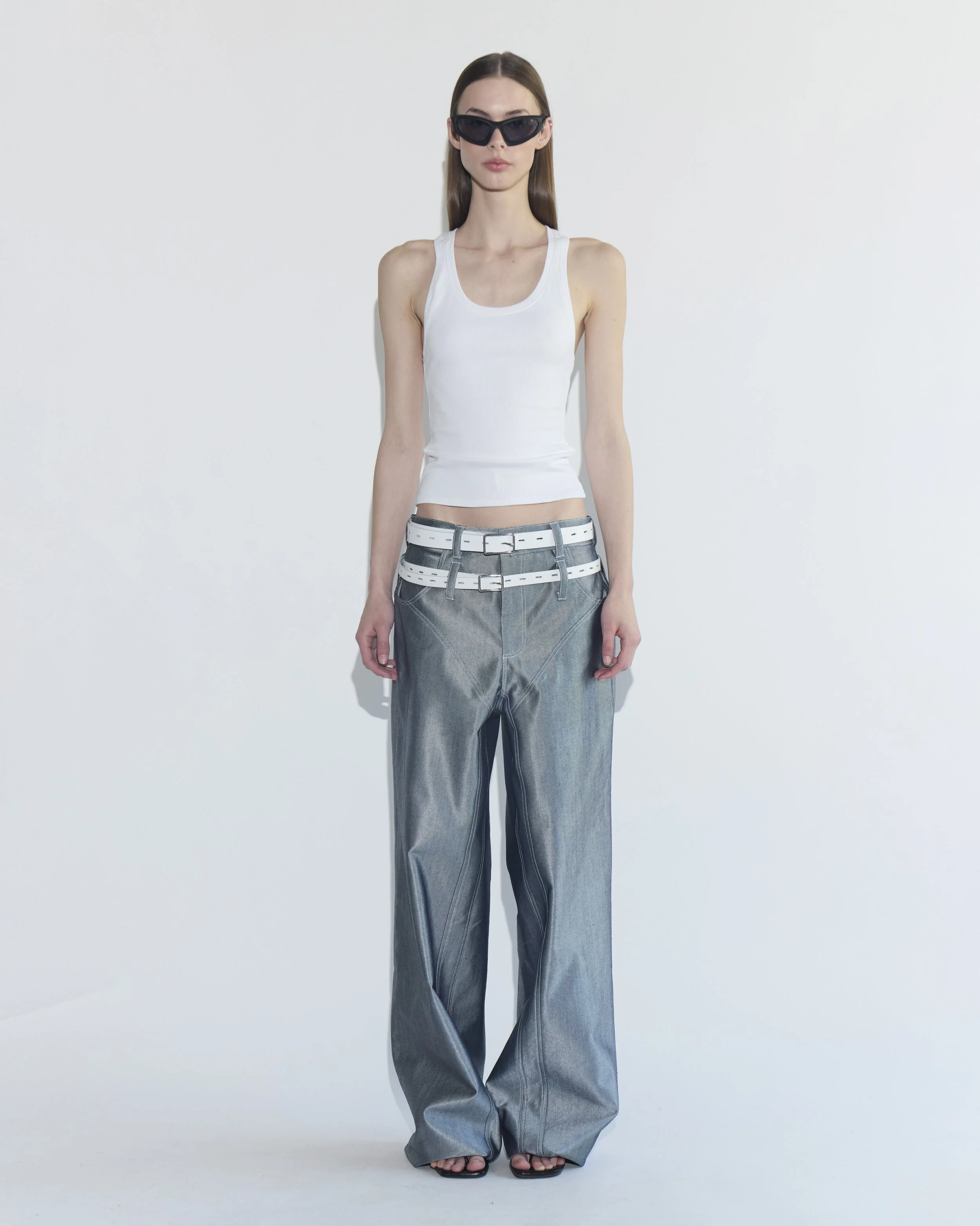 5.0 wide leg jeans in blue