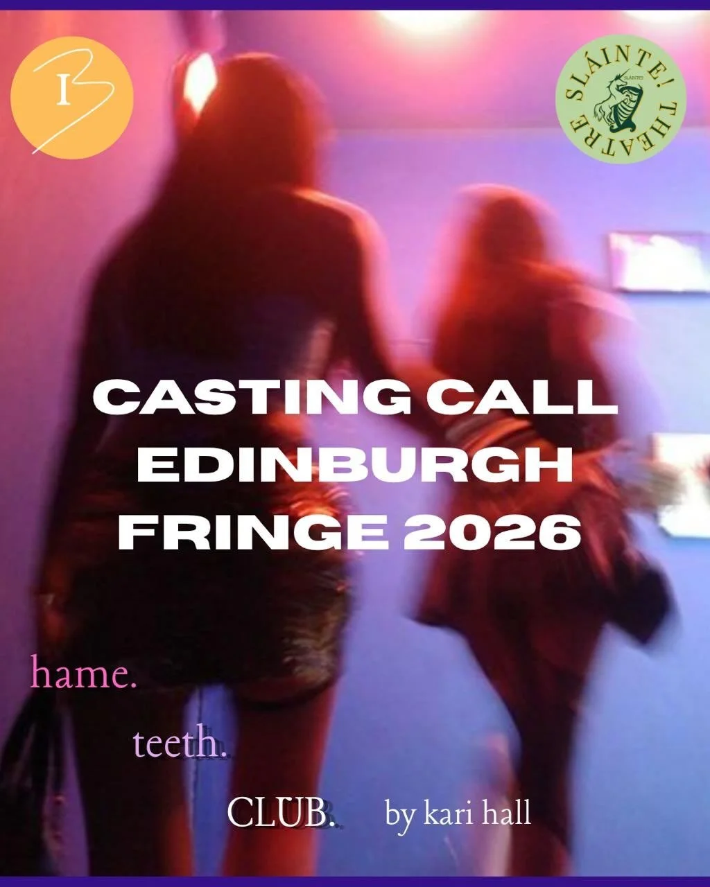 We&rsquo;re prepping for another glorious year at Edinburgh Fringe 💜which means we&rsquo;re looking for some exceptional Scottish talent to join our team 

You can find an Audition Pack and Application form in the links in our bio 🔗