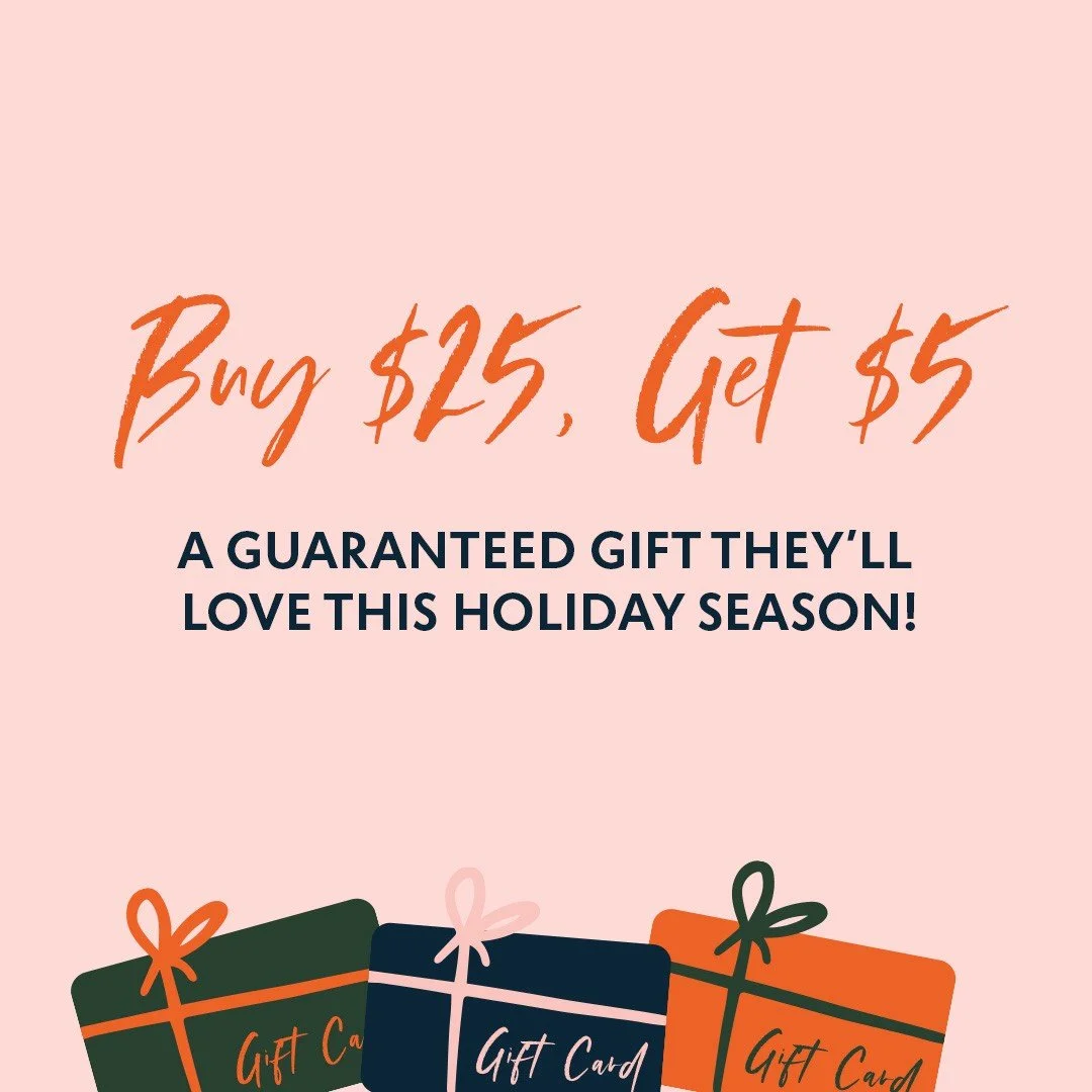 Christmas is just two weeks away! ❄️ Give someone the gift of slowing down this season with a little well-deserved spa time.

A Greenleaf Hospitality Group gift card is the perfect way to do it! Buy a $25 gift card and get a bonus $5 gift card free. 
