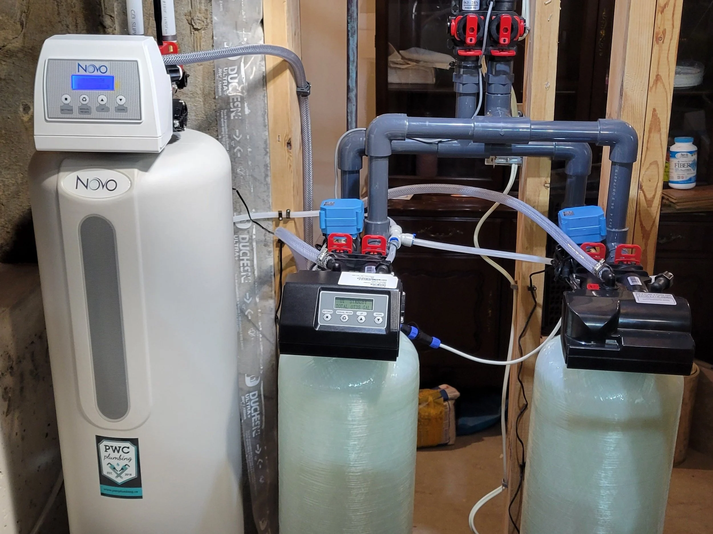 Professional water filter installation for a residential home in Springwater, Ontario.