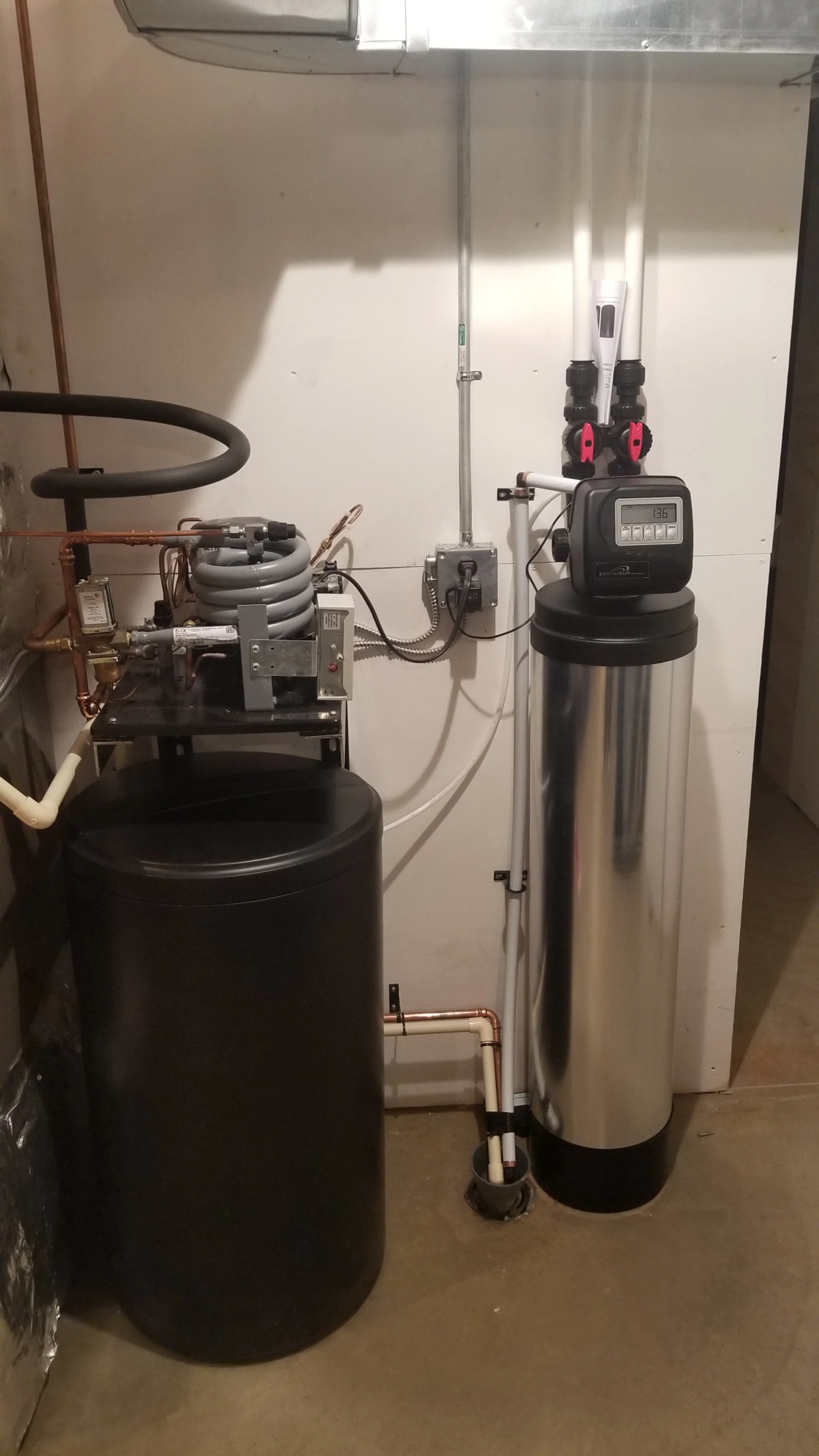 Residential water filtration system providing cleaner water for a home in Springwater, Ontario.