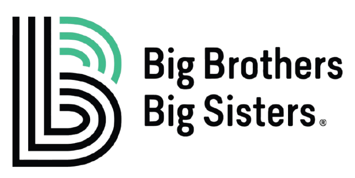 Logo of Big Brothers Big Sisters organization with the organization name.