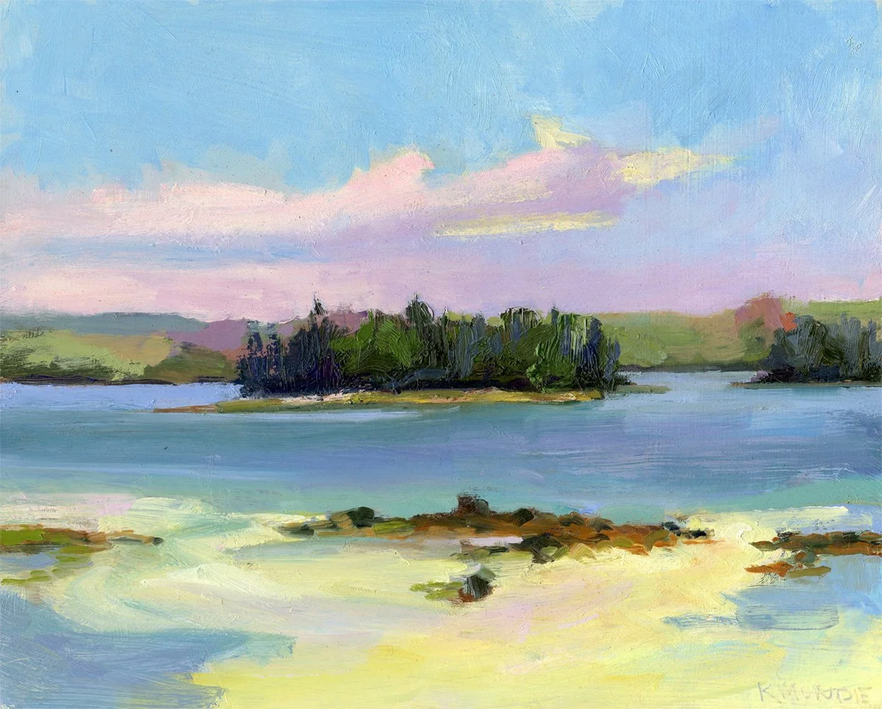 Little Freese Island, 8 x 10 inches, oil on panel