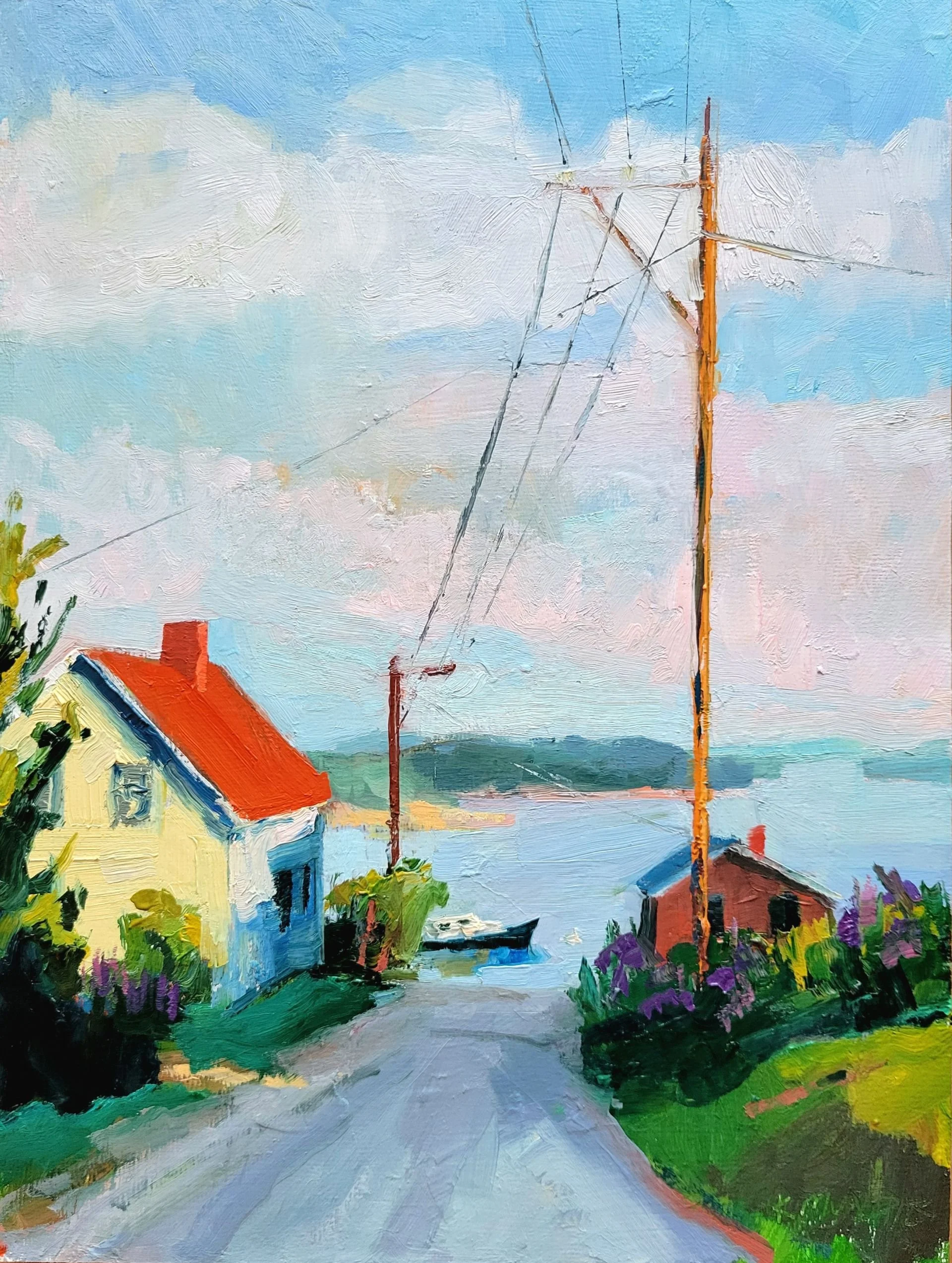 Granite Street Evening, 12 x 9 inches, oil on panel (Carver Hill Gallery, Camden ME, $750)