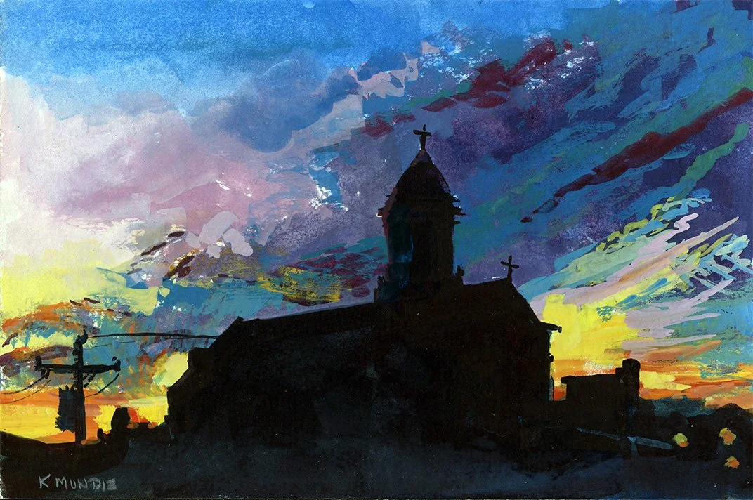 St. Mary Magdalen de Pazzi, 7 x 9 inches, Watercolour Gouache (Private Collection)