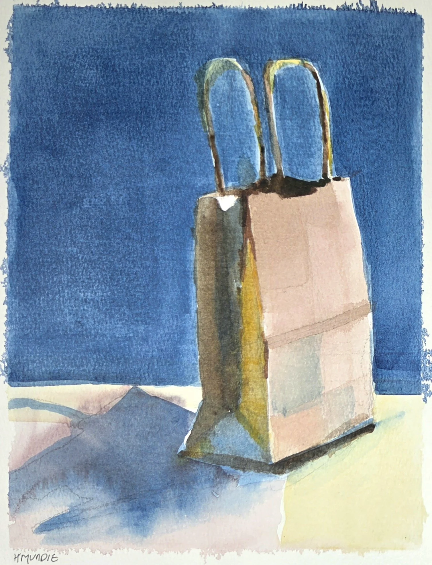 Bag, 11 x 8.5 watercolor on cold press paper.