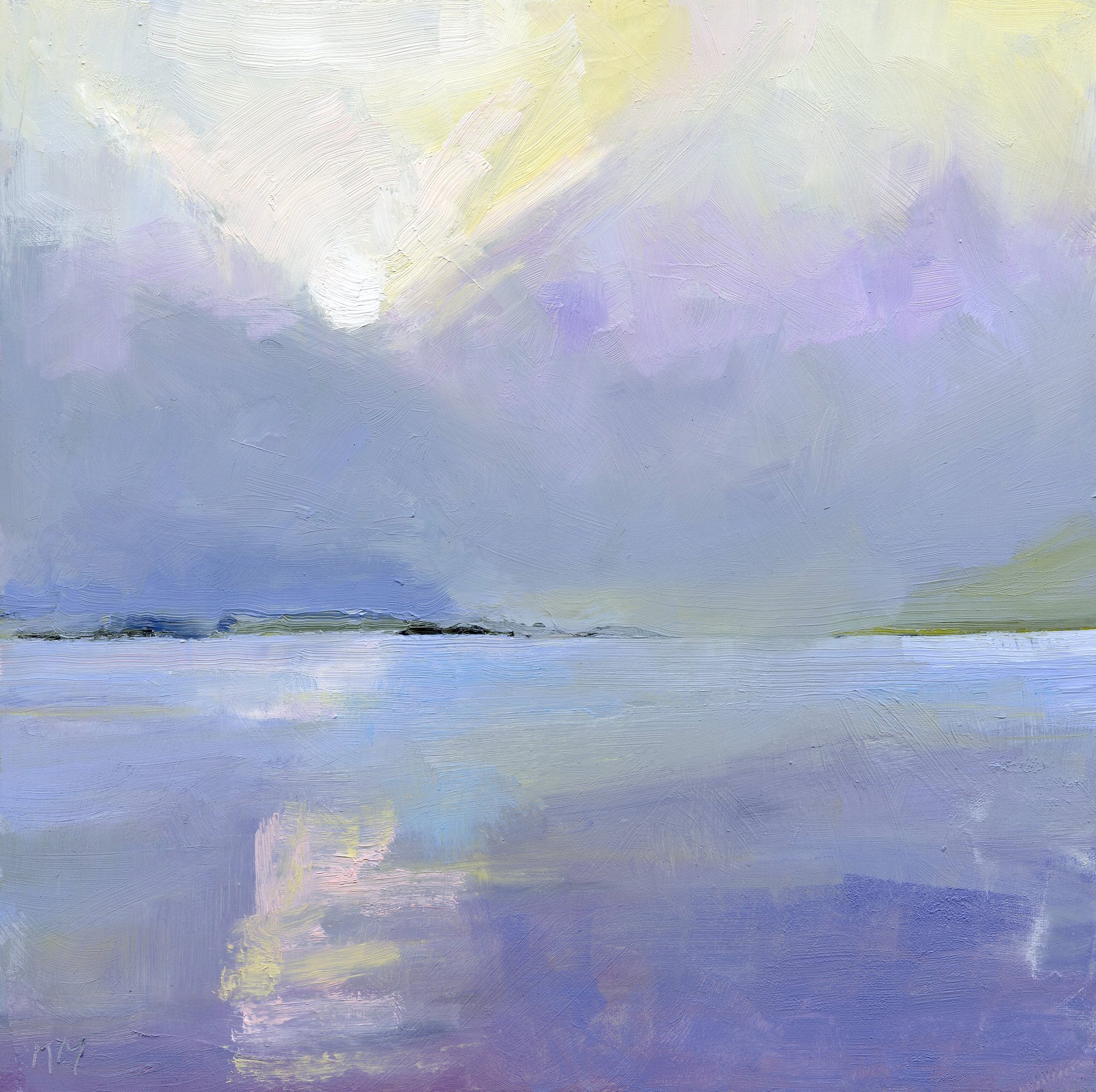 Original Oil Painting – Before the Burn Off, 8 x 8 inches, oil on panel, $500