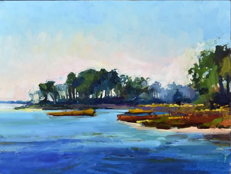 Burton Island, 9 x 12 inches, oil on panel