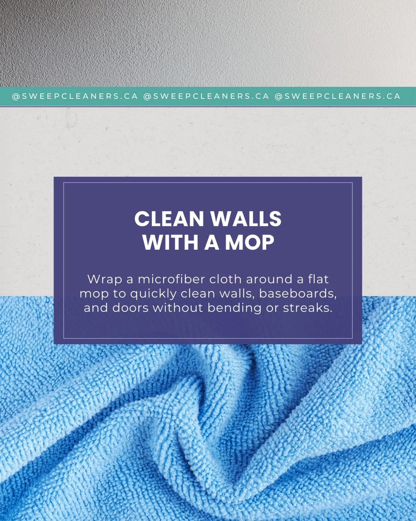 Cleaning hack you didn&rsquo;t know you needed 👇

Use a mop to clean your walls &mdash; quick, easy, and effective.

Dirty walls can dull your whole space, even if everything else looks clean.

Hosting an Airbnb? Moving out? Staging a home?

✨ Let S