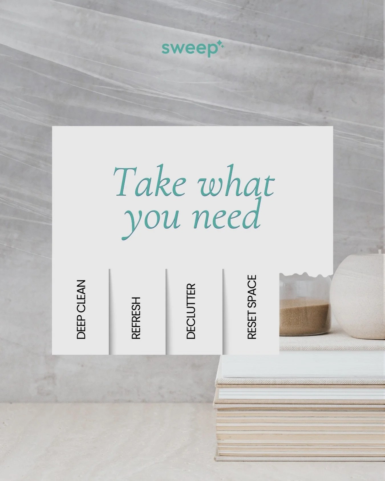 Some days you don&rsquo;t need motivation&hellip;
You need a reset 😅

RESET SPACE
DECLUTTER
REFRESH
DEEP CLEAN

Take what you need today 🤍

📧 info@sweepcleaners.ca
🌐 www.sweepcleaners.ca

#SweepCleaners #VancouverCleaning #EcoFriendlyCleaning #No