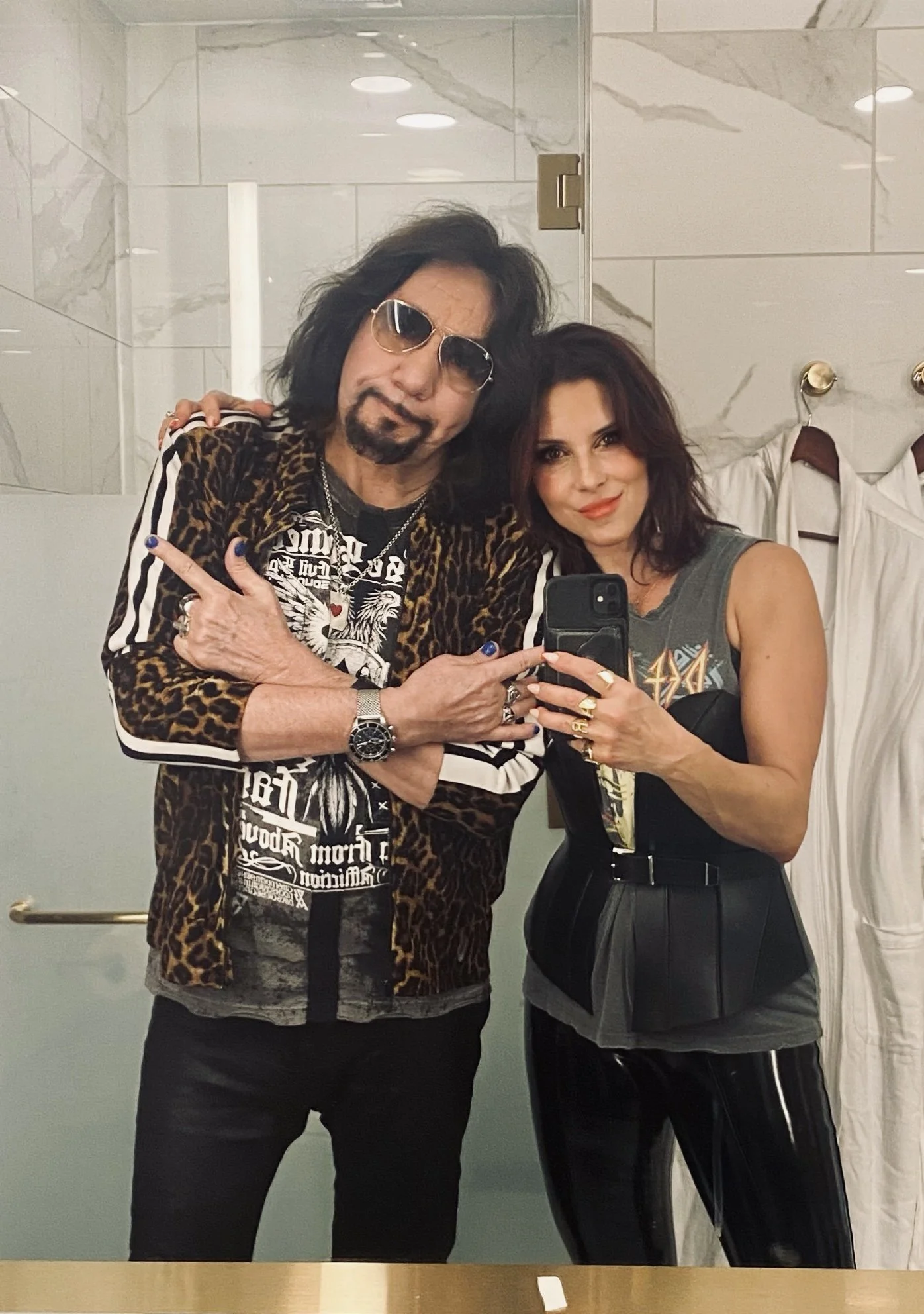 Ace and Lara selfie in the mirror