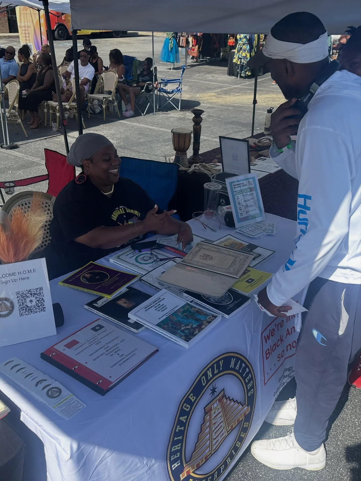 Flashback Friday to July 13th @mamaneen71 &amp; @vesseljael 
In Charlotte @ veganvibesmusicfestival
Introducing HOME to the NC community

#Jurisdiction
#Heritage
#HOME
#Indigenous 
#genealogy