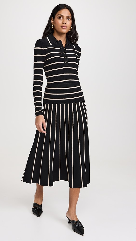 Zimmermann Crush Stripe Midi Skirt Crush Stripe Midi Skirt