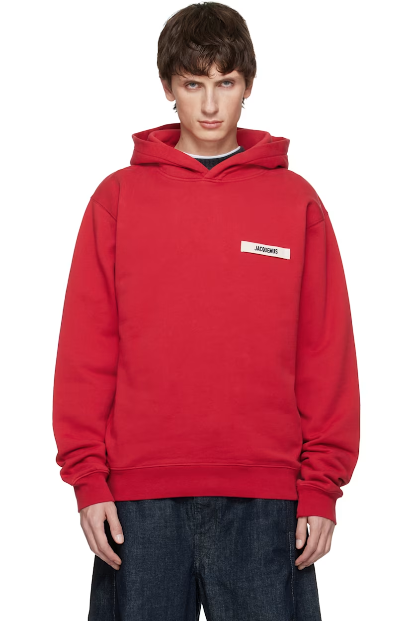 JACQUEMUS Red 'The Gros Grain' Hoodie