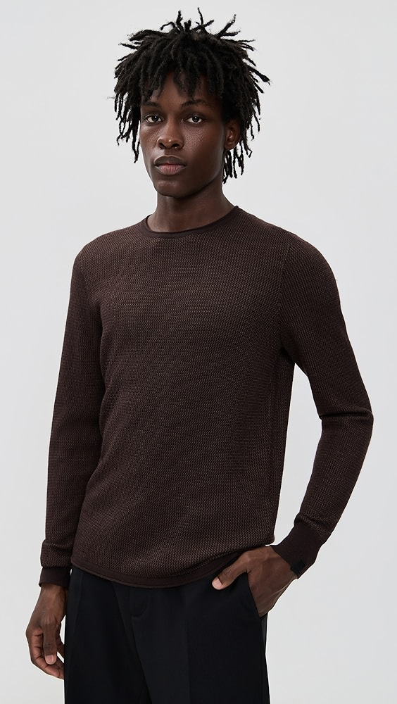 rag & bone Gregory Merino Long Sleeve Crew  Gregory Merino Long Sleeve Crew
