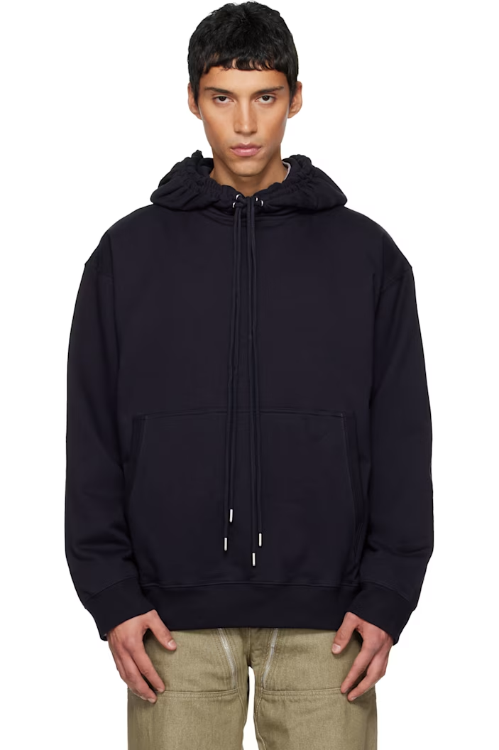 Dries Van Noten Navy Loose Fit Hoodie