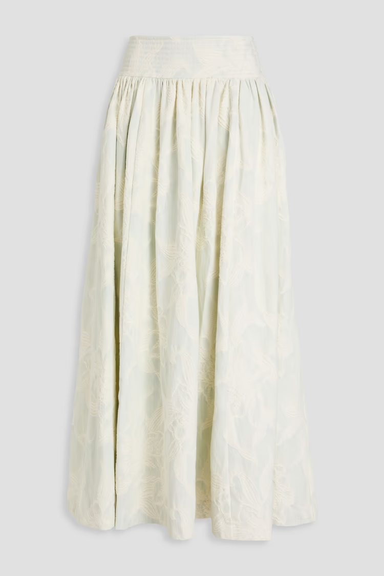 ZIMMERMANN Denim-jacquard maxi skirt