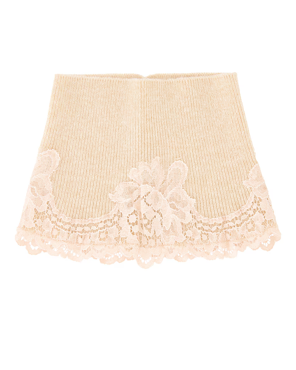 Valentino Garavani V Logo Cashmere Lace Headband