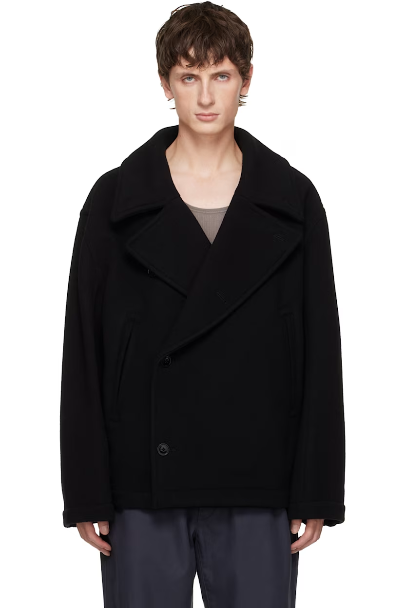 LEMAIRE Black Boxy Coat