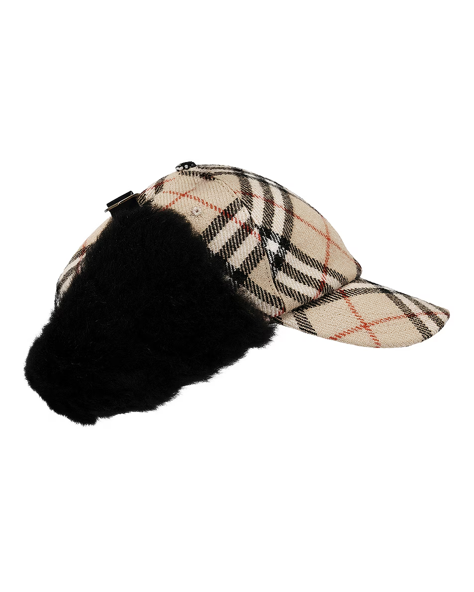 Burberry Check Trapper Visor Cap
