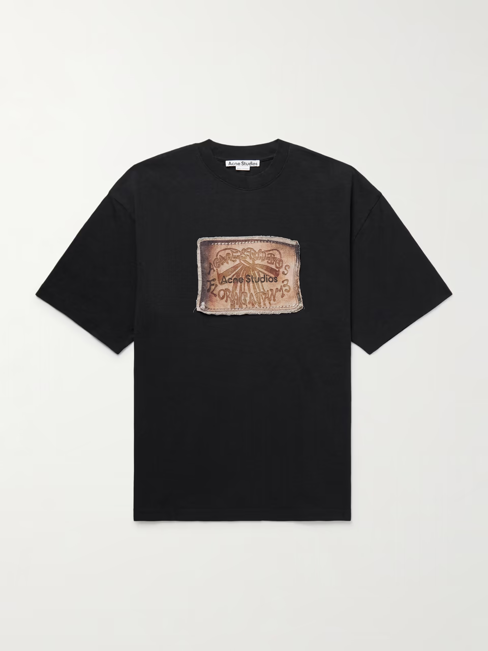 ACNE STUDIOS Trompe-L'œil Logo-Print Cotton-Jersey T-Shirt