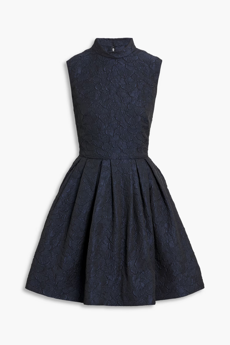 OSCAR DE LA RENTA Flared cloqué mini dress