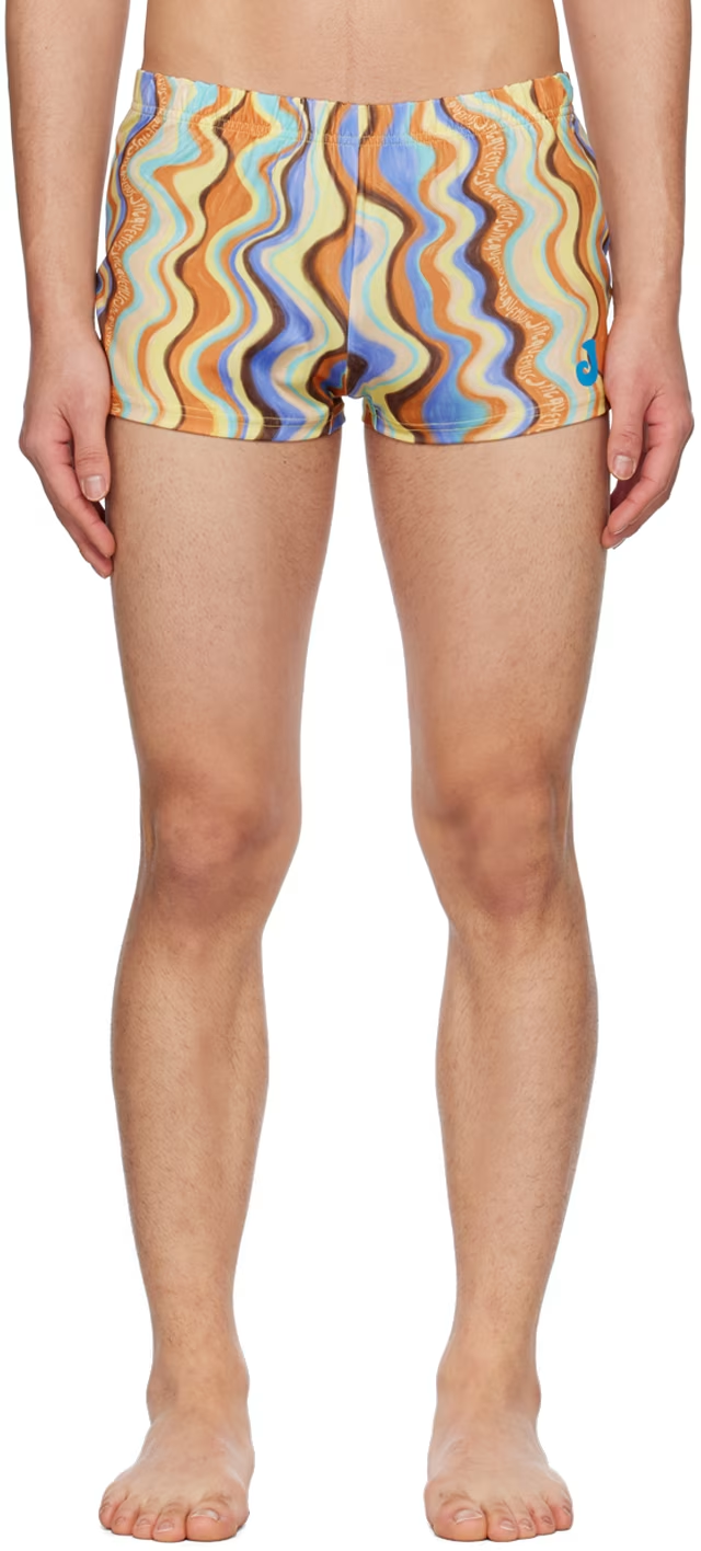 JACQUEMUS Multicolor Le Raphia 'Le Short De Bain' Swim Shorts