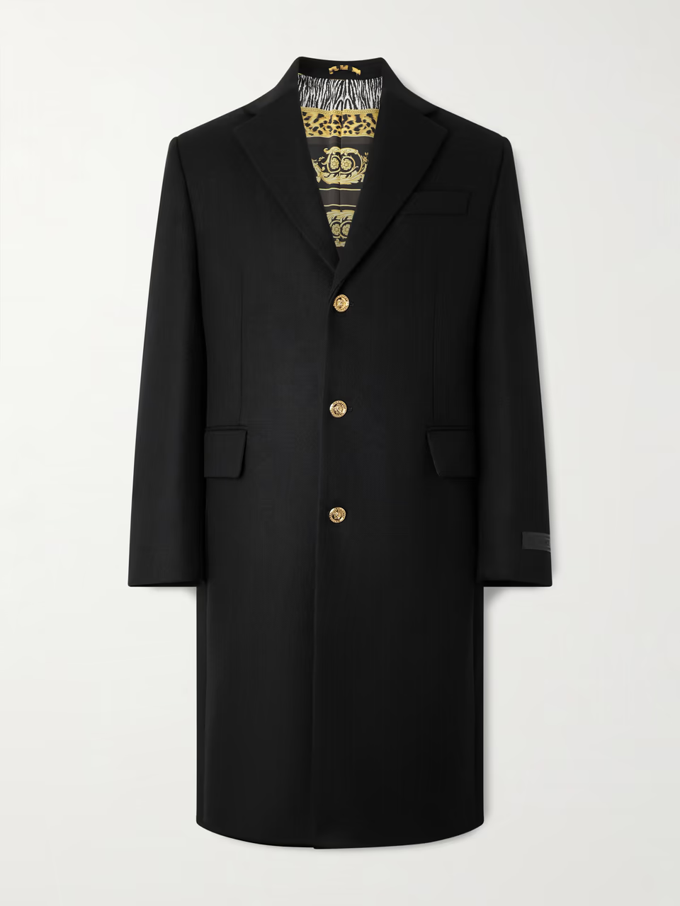 VERSACE Wool-Blend Twill Overcoat