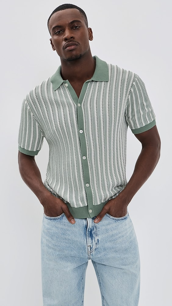 Madewell Core Cotton Vertical Stripe Polo