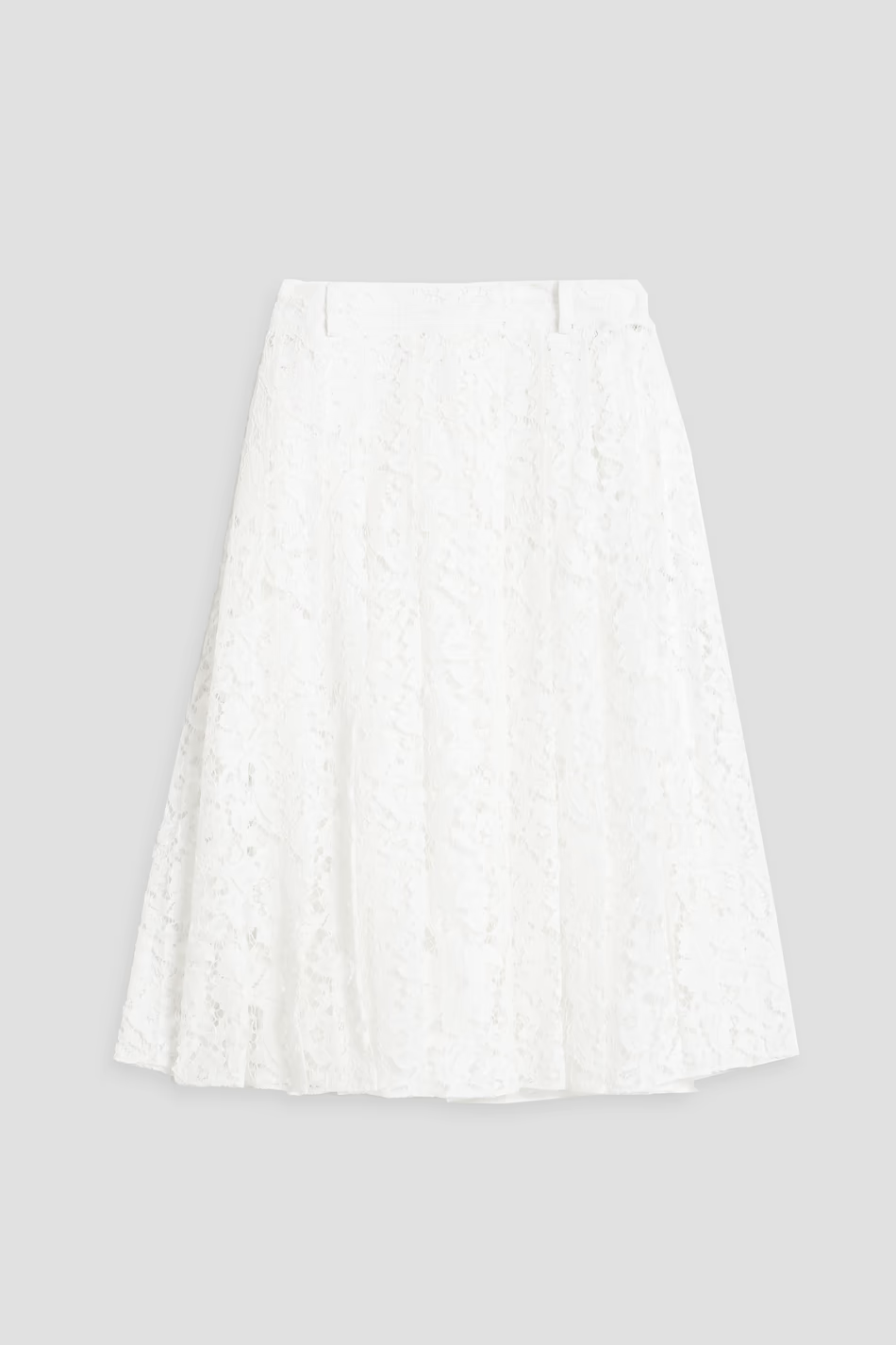 VALENTINO GARAVANI Pleated corded lace skirt