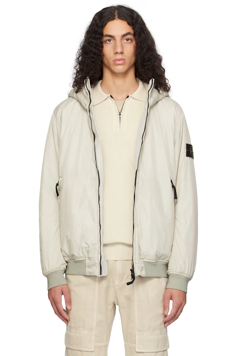 Stone Island Beige 40823 Crinkle Reps R-NY Jacket