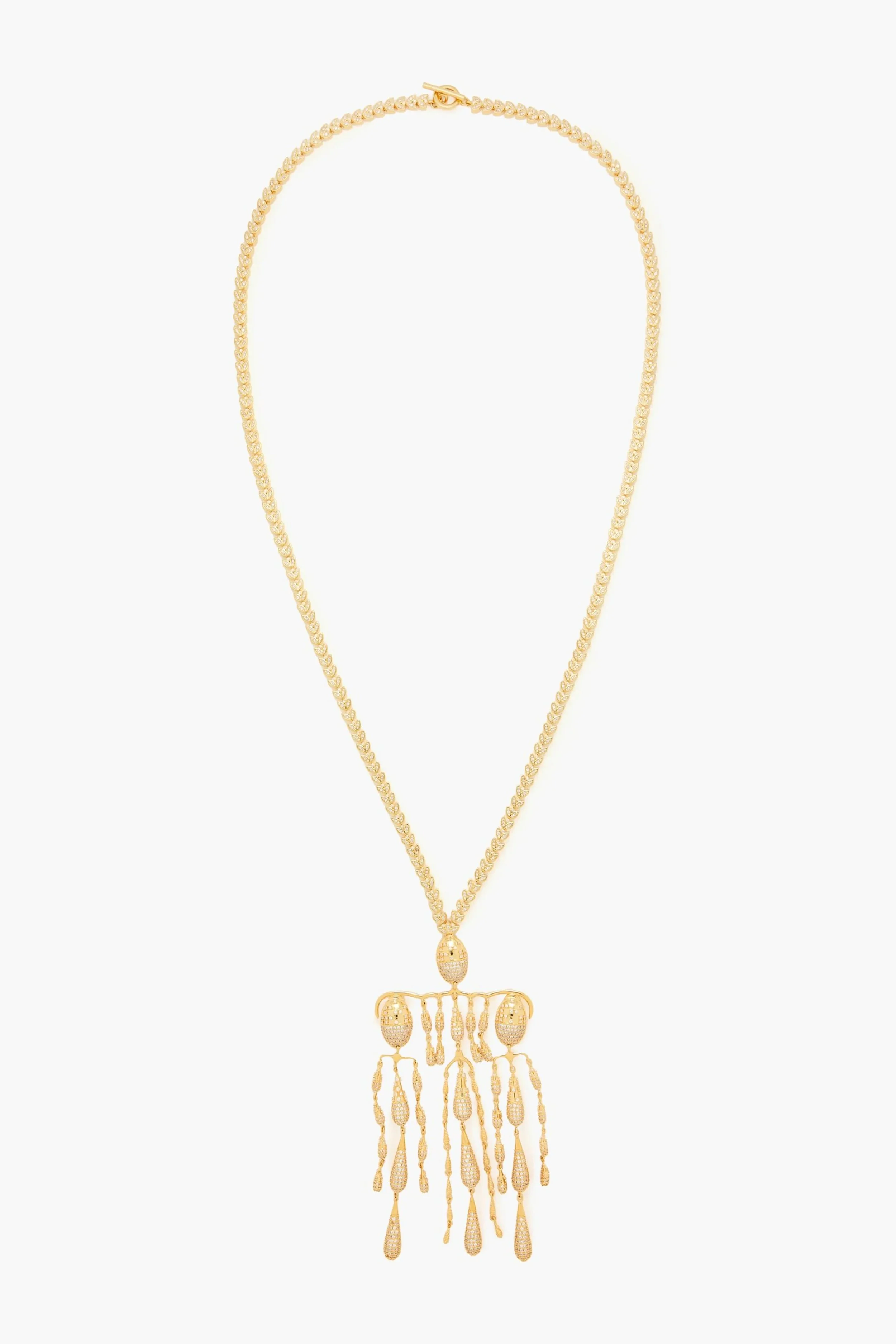 Zimmermann Gold-Plated Crystal T-Bar Necklace