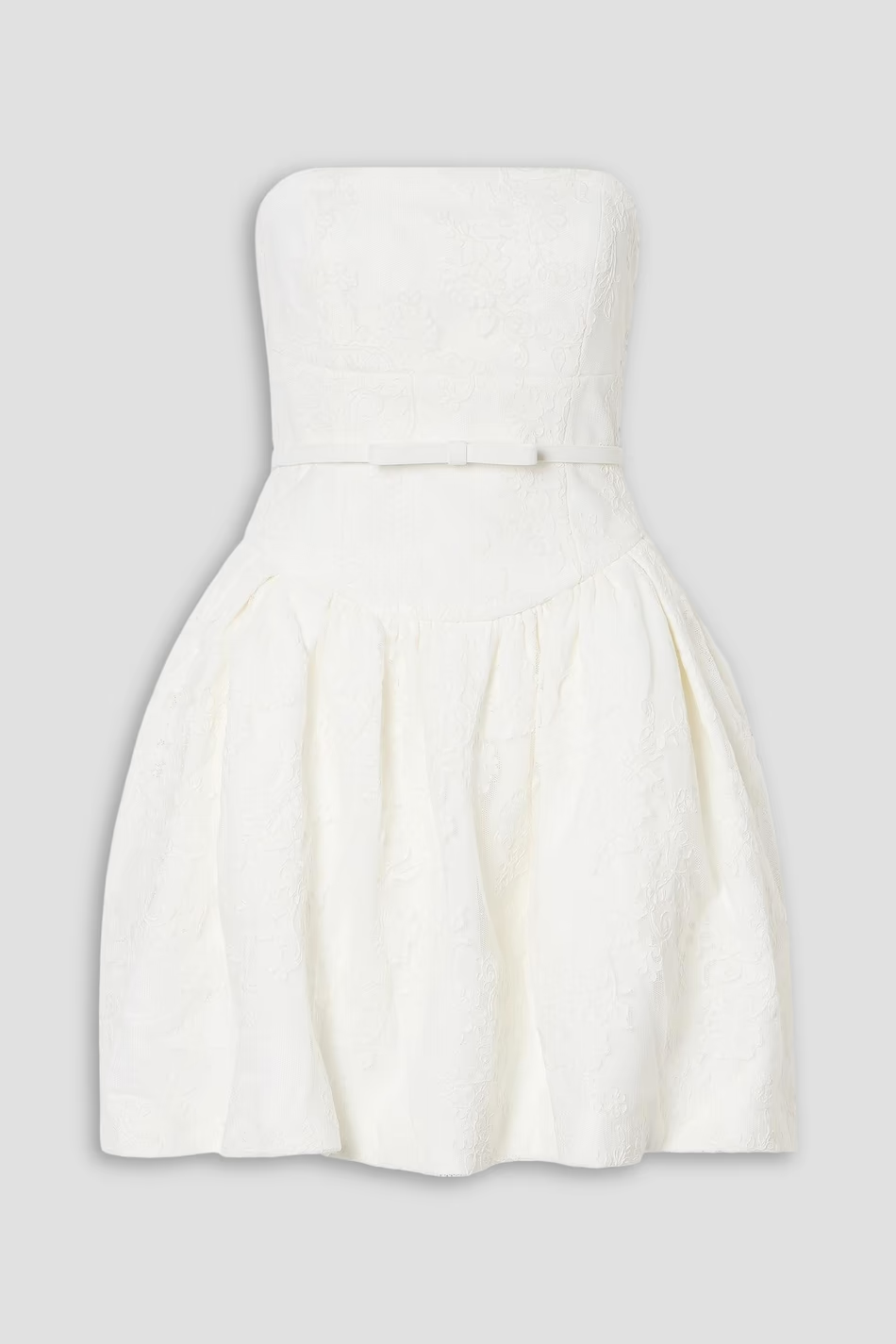 SELF-PORTRAIT Strapless lace mini dress