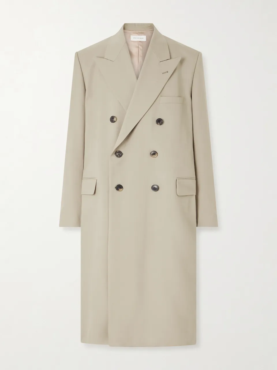 DRIES VAN NOTEN Wool and Mohair-Blend Twill Coat