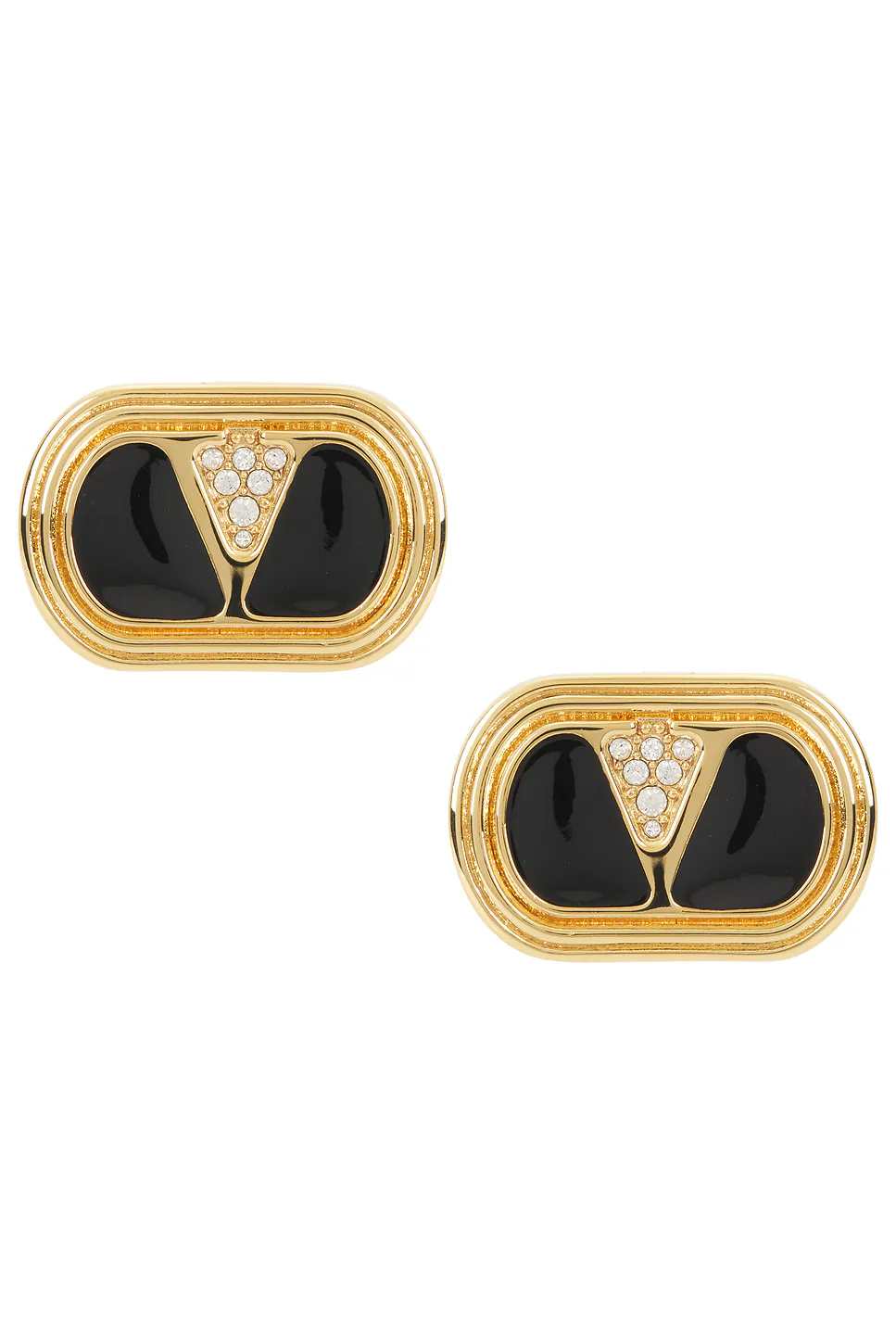 Valentino Garavani Ovalette Logo Earrings