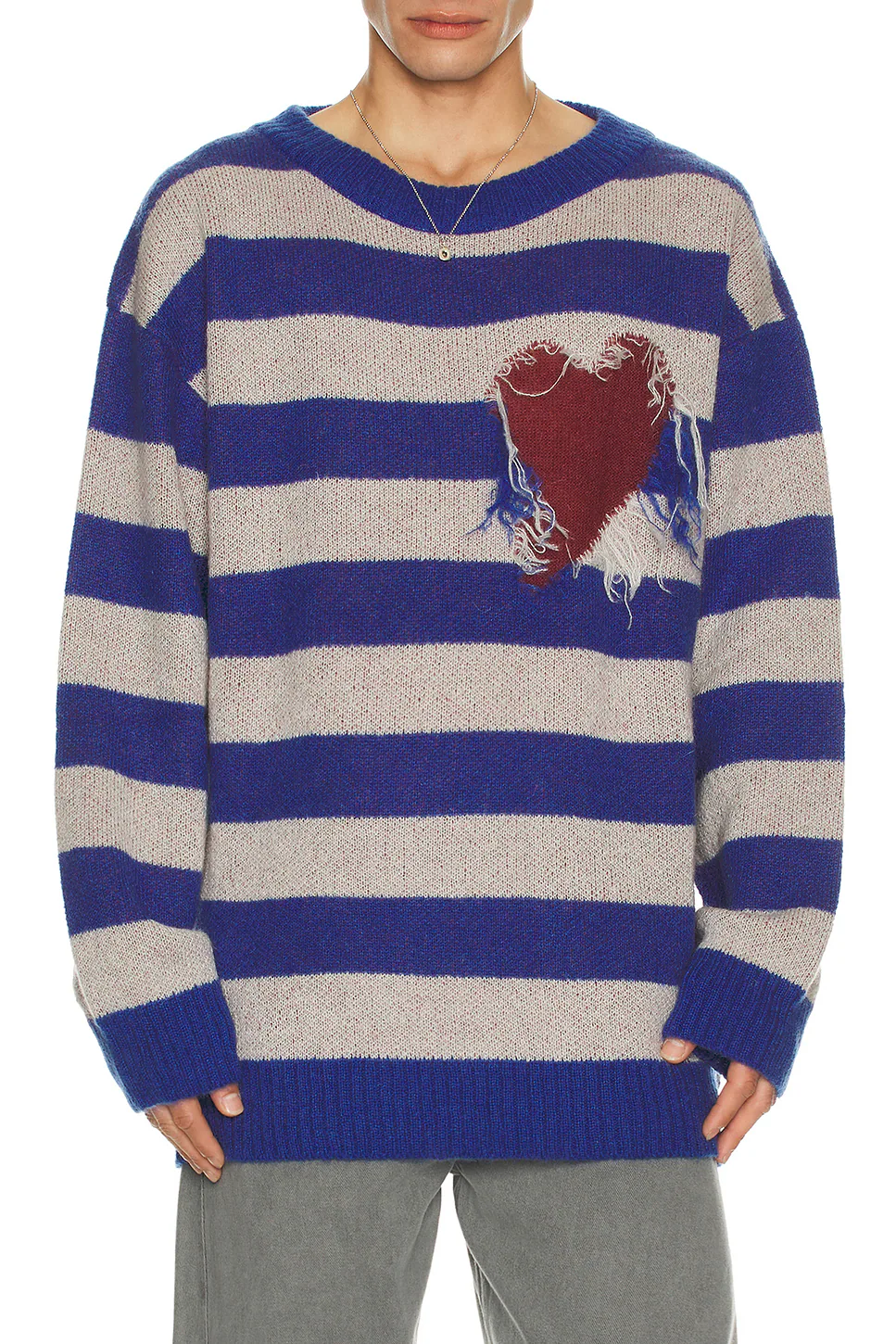 WE11DONE Grunge Stripe Pullover