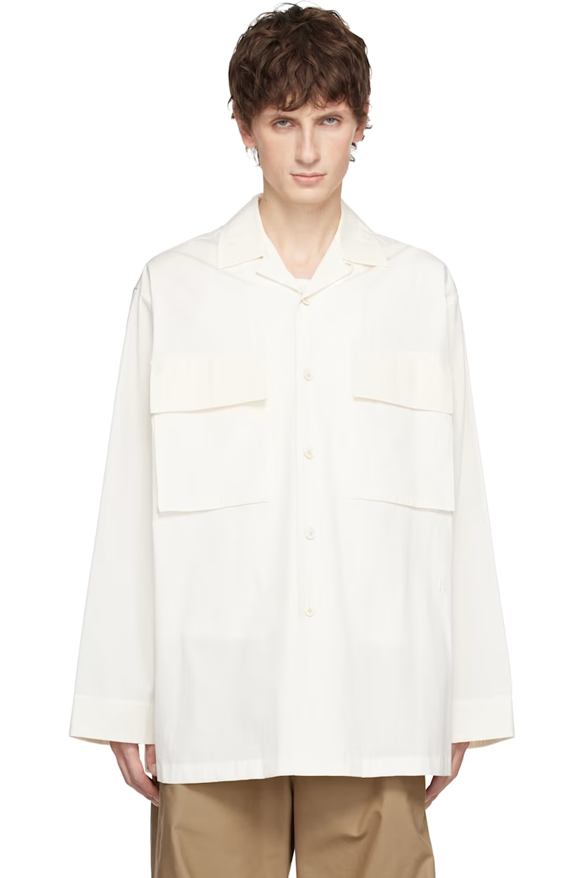 Jil Sander Off-White Cotton Poplin Shirt