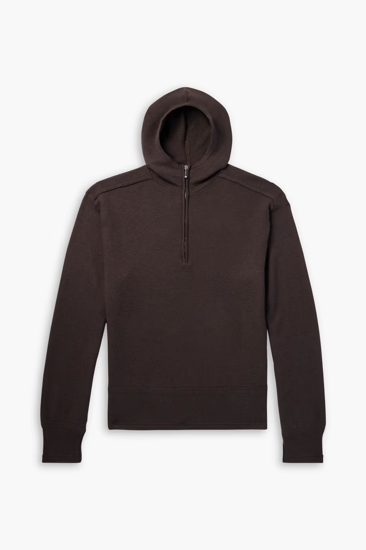 BURBERRY Wool half-zip hoodie