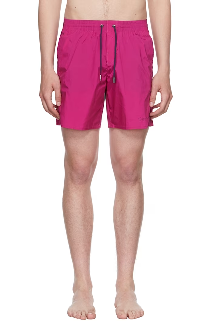 Giorgio Armani Pink Nylon Swim Shorts