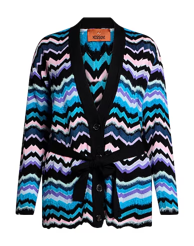 MISSONI Belted intarsia-knit wool-blend cardigan