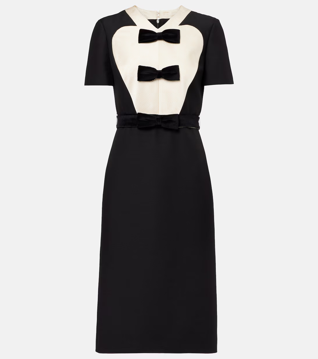 Valentino Crepe Couture bow-detail midi dress