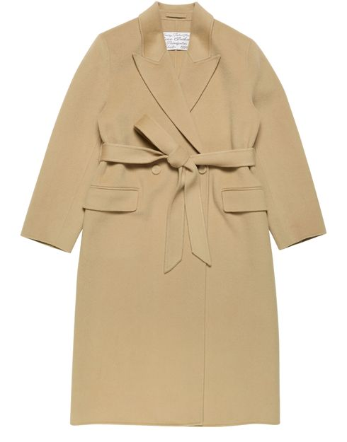 ACNE STUDIOS Long belted coat in cashmere blend