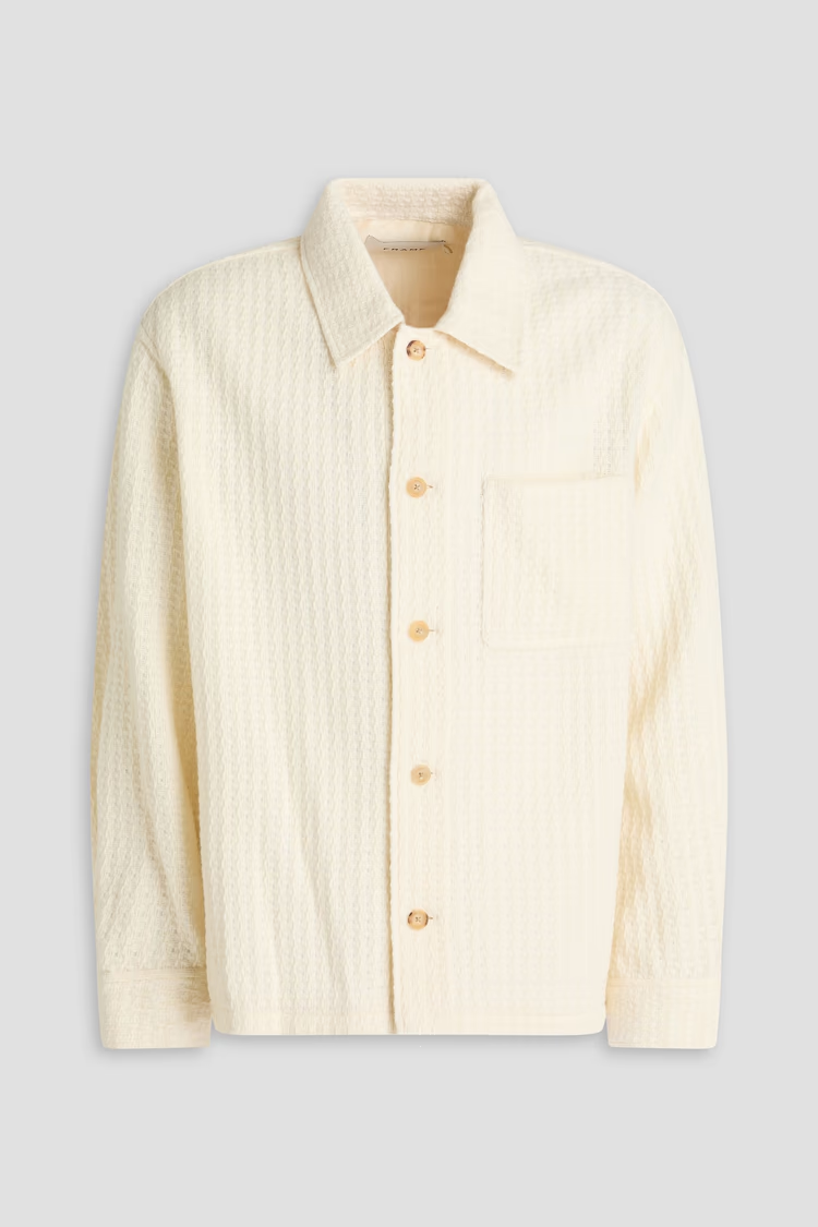 FRAME Wool-blend tweed overshirt