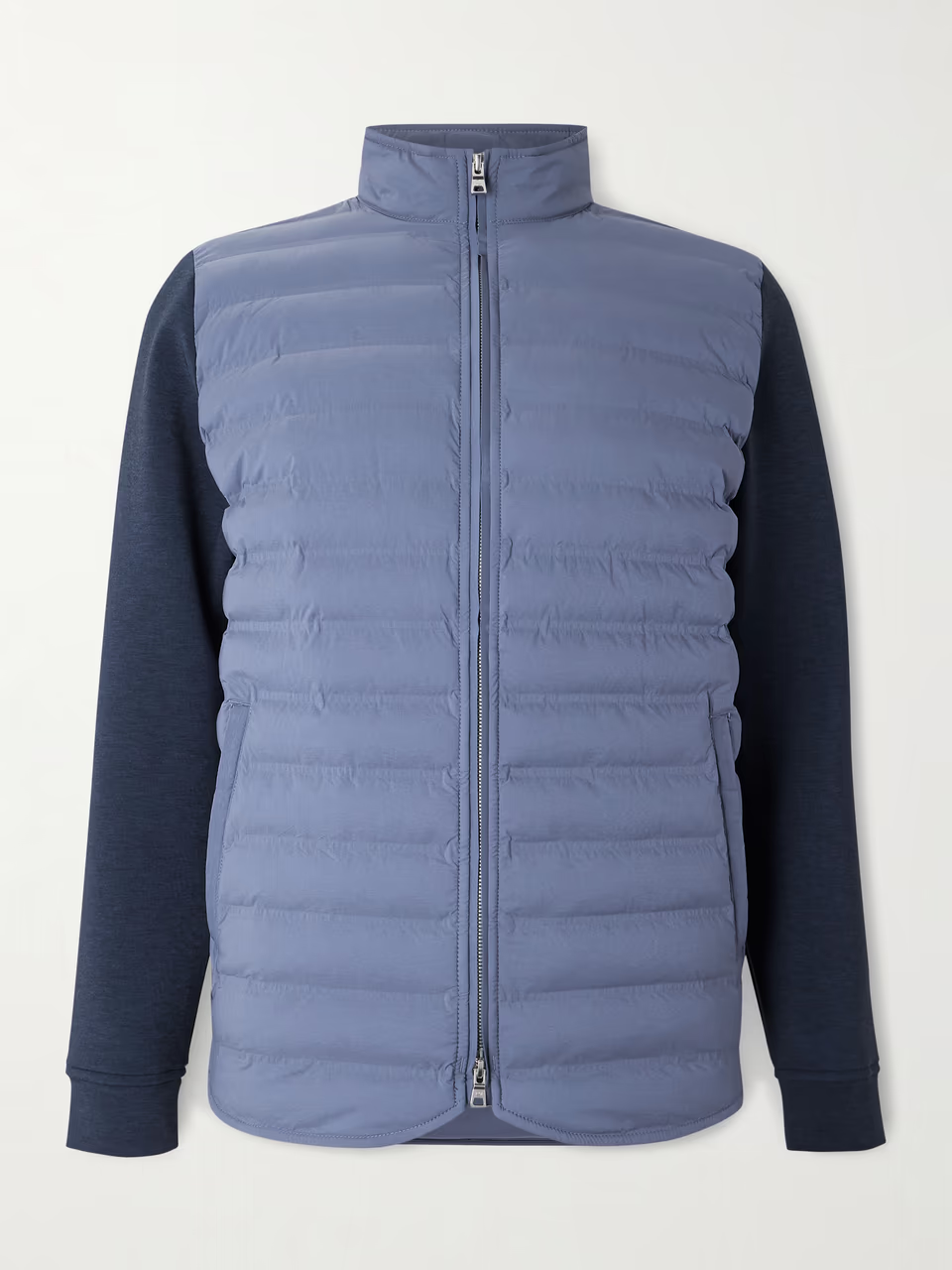 PETER MILLAR Winsome Hybrid Tech-Jersey and Quilted Shell Jacket