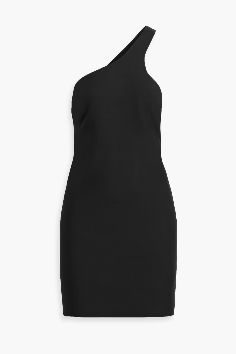 VALENTINO GARAVANI One-shoulder wool and silk-blend crepe mini dress