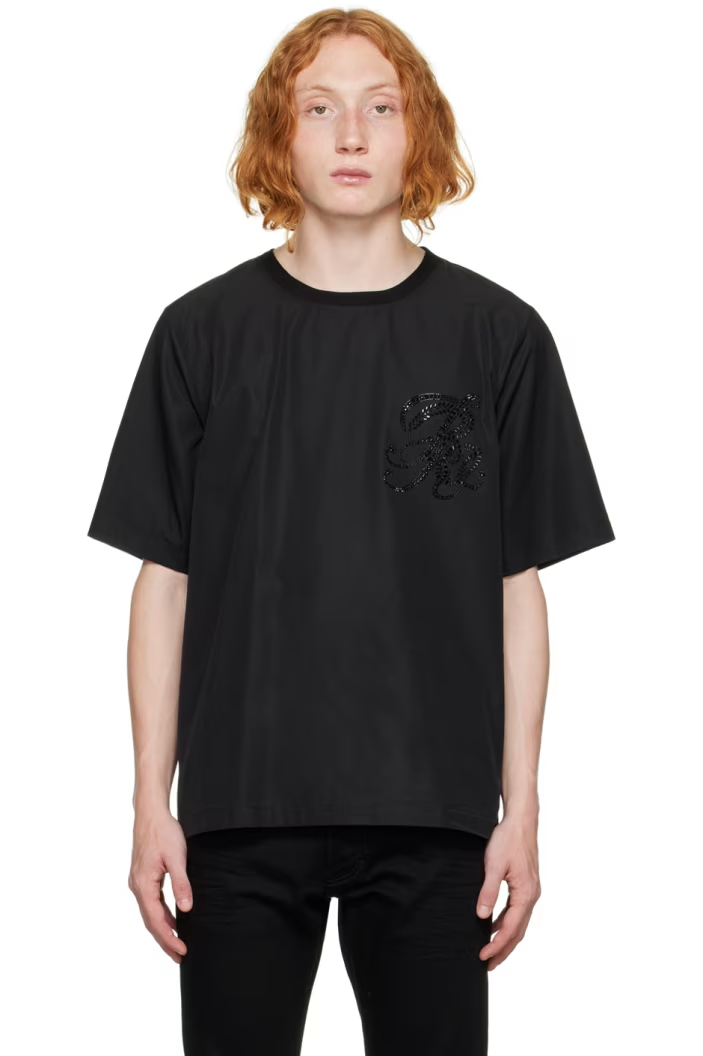 Dsquared2 Black Ibra Football T-Shirt