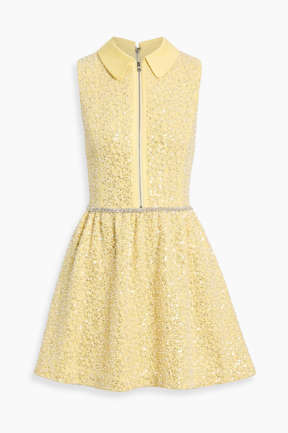 ALICE + OLIVIA Ellis embellished crepe mini shirt dress